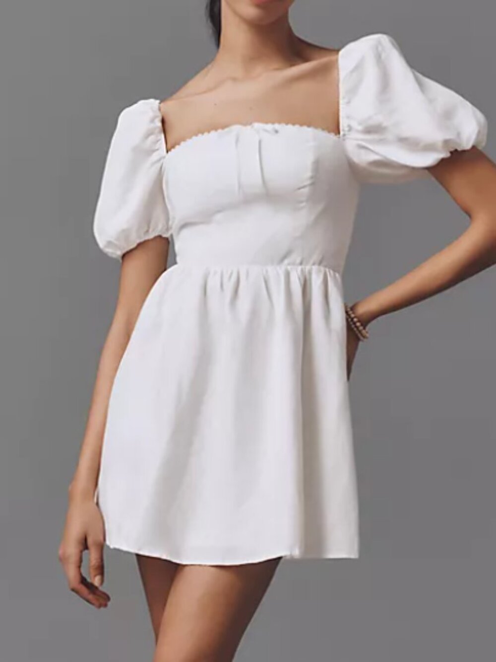 NWT Malvina Mini Dress--White Linen
